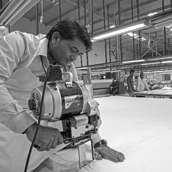 Precision fabric cutting